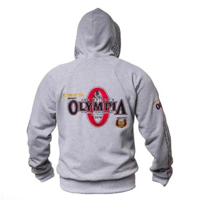 Men zipper Hoodies Gym