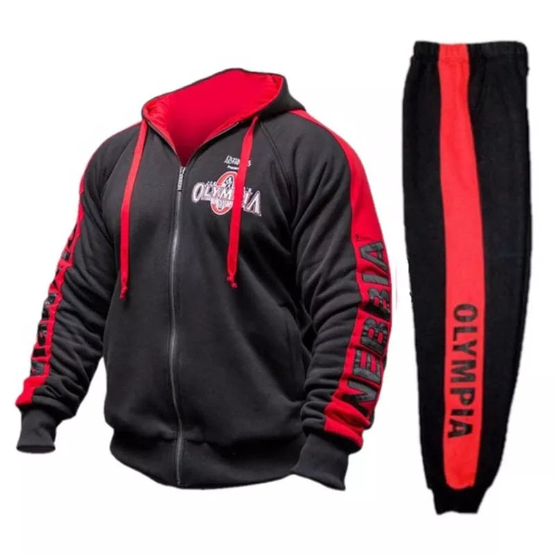 Men zipper Hoodies Gym