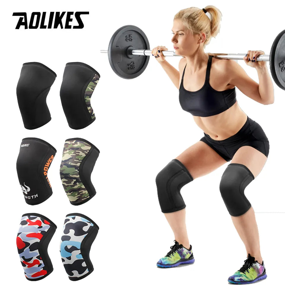 1 Pair Squat 7mm Knee Sleeves Gym