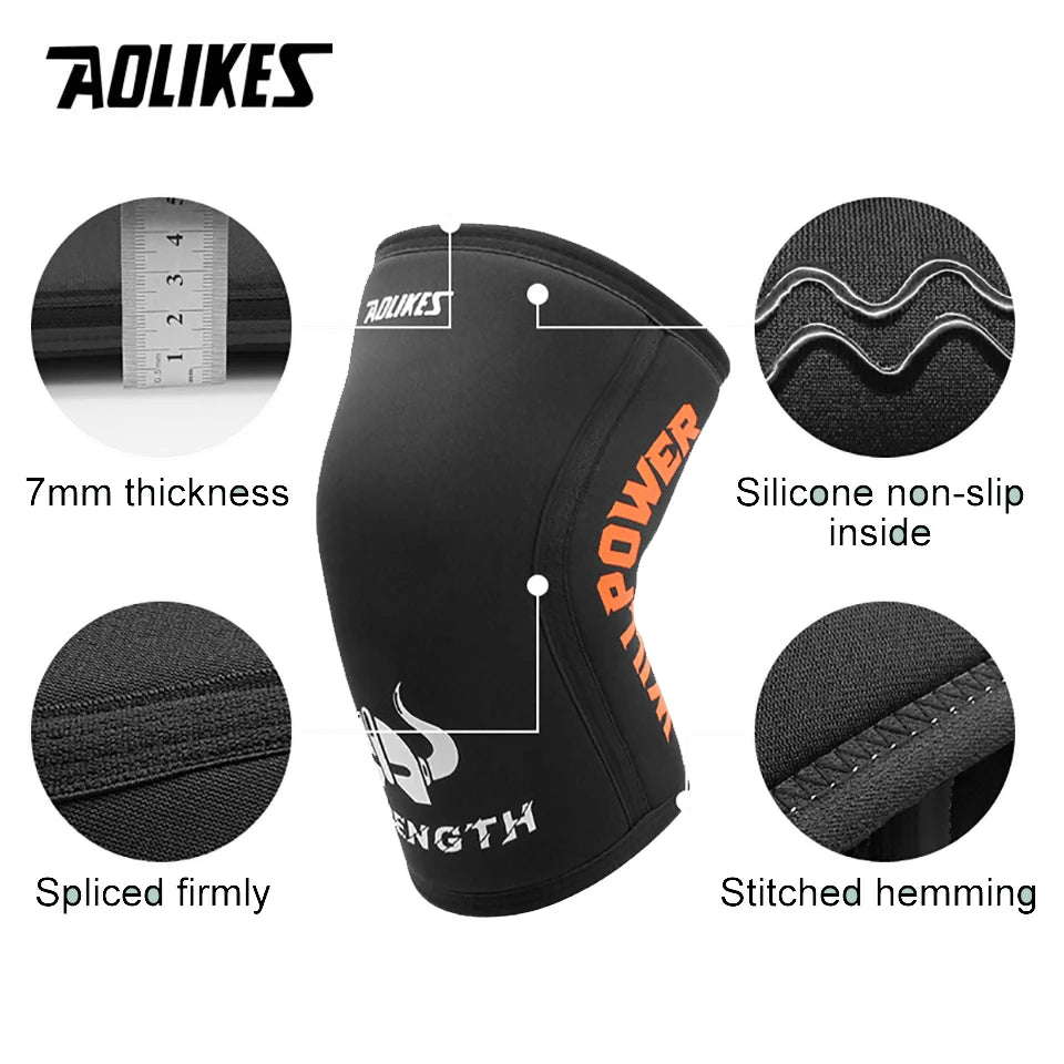 1 Pair Squat 7mm Knee Sleeves Gym