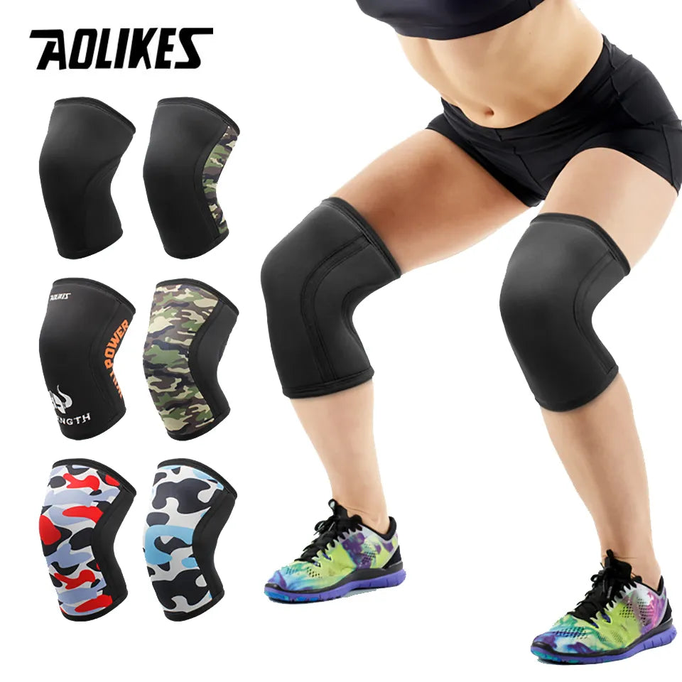 1 Pair Squat 7mm Knee Sleeves Gym