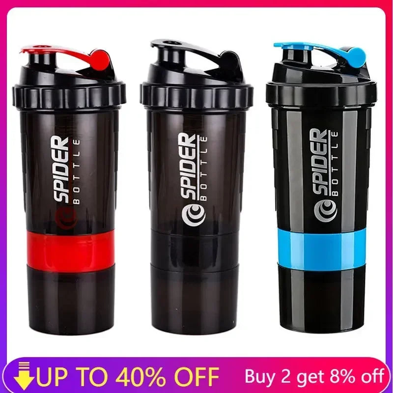 3 Layers Shaker Protein Bottle Gym