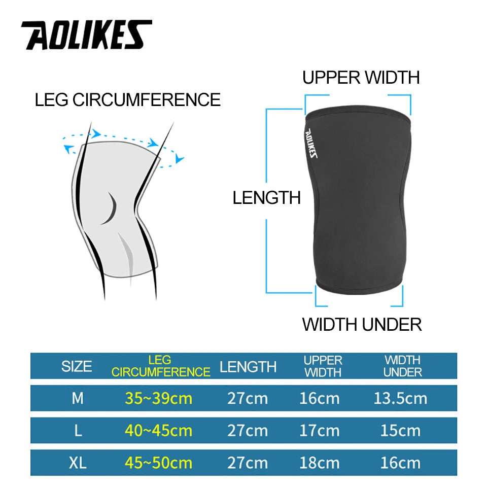 1 Pair Squat 7mm Knee Sleeves Gym
