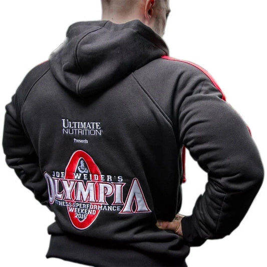 Men zipper Hoodies Gym