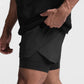 Breathable Double layer sport shorts Gym