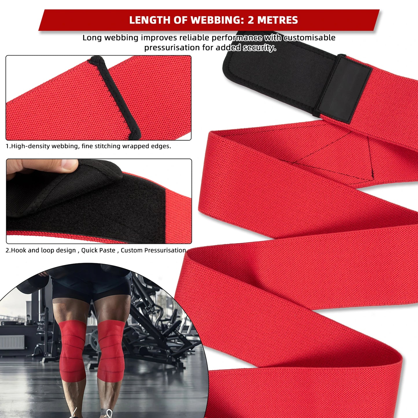 Knee Wraps Elasticated  Gym Workout